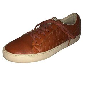 CLAE Diego Trainer Leather Lace Up Tennis Shoes Size 13 Caramel Brown Sneakers
